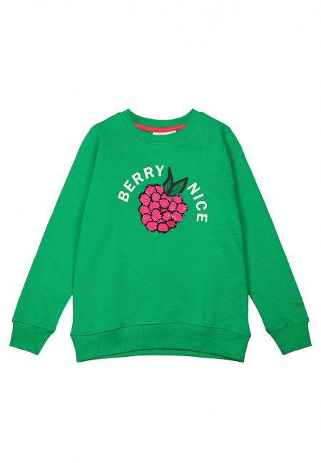 Green sweatshirt with raspberry - The New