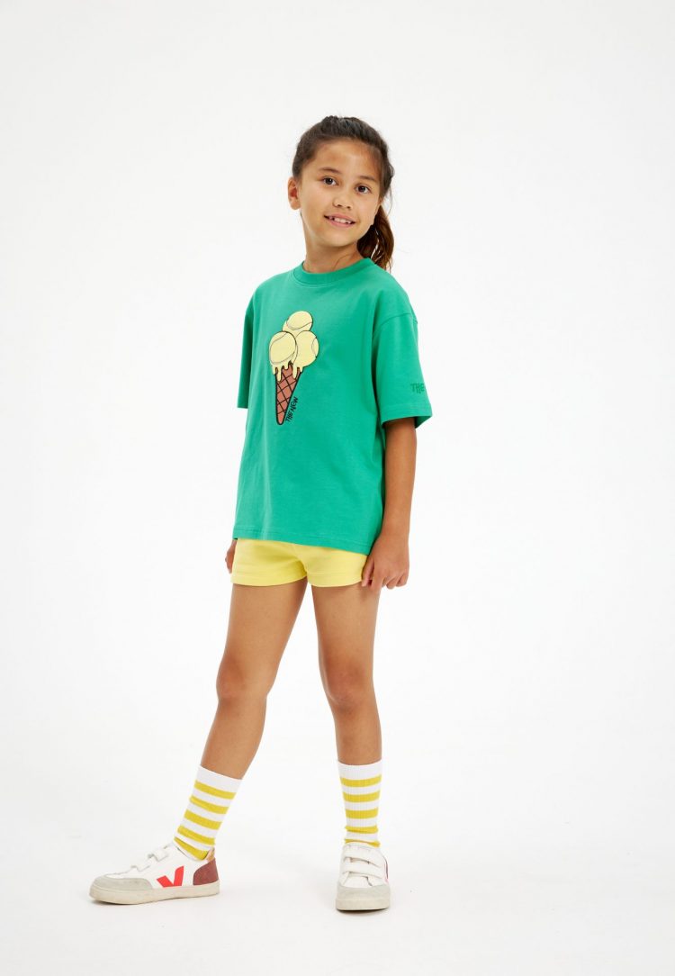 Kids` oversized T-shirt in green - The New