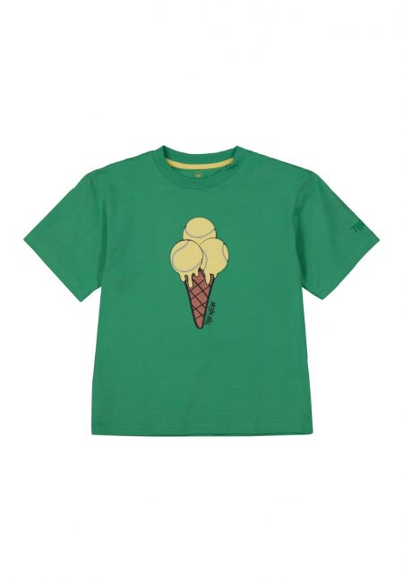 Kids` oversized T-shirt in green - The New
