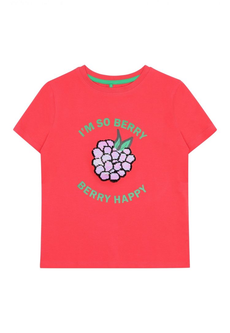 Red T-shirt raspberry in sequins - The New