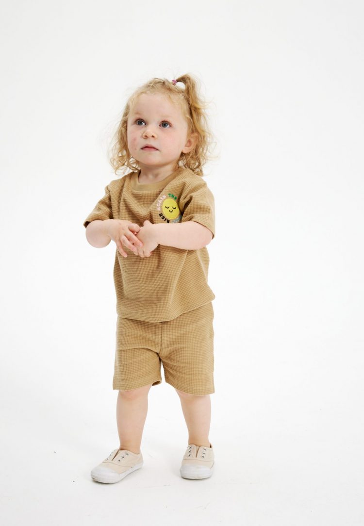 Solid-coloured beige baby shorts - The New