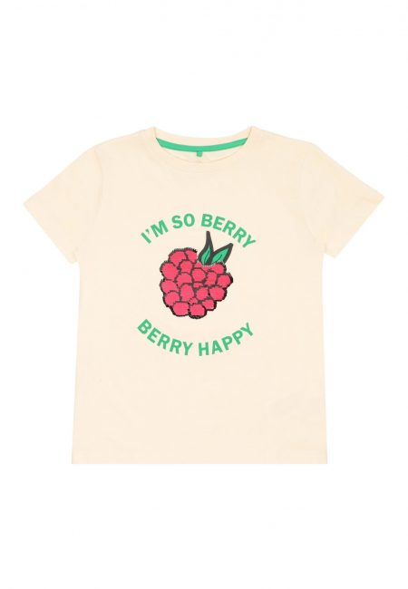White T-shirt raspberry in sequins - The New