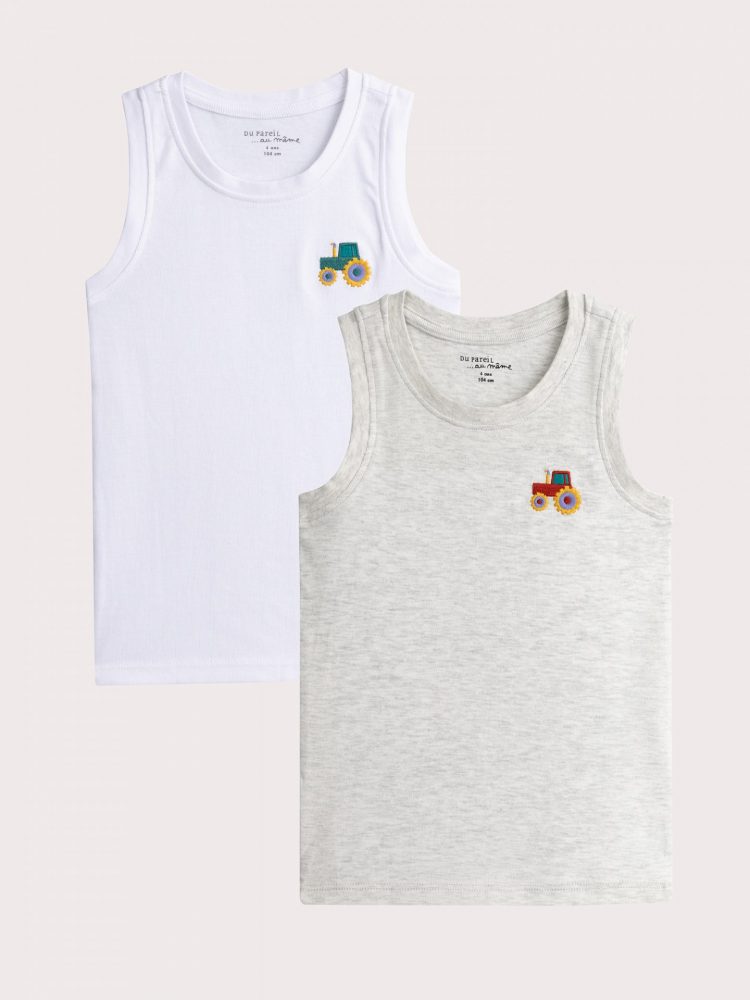 2-Pack Boys' Tractor Tank Tops - Du pareil Au Meme