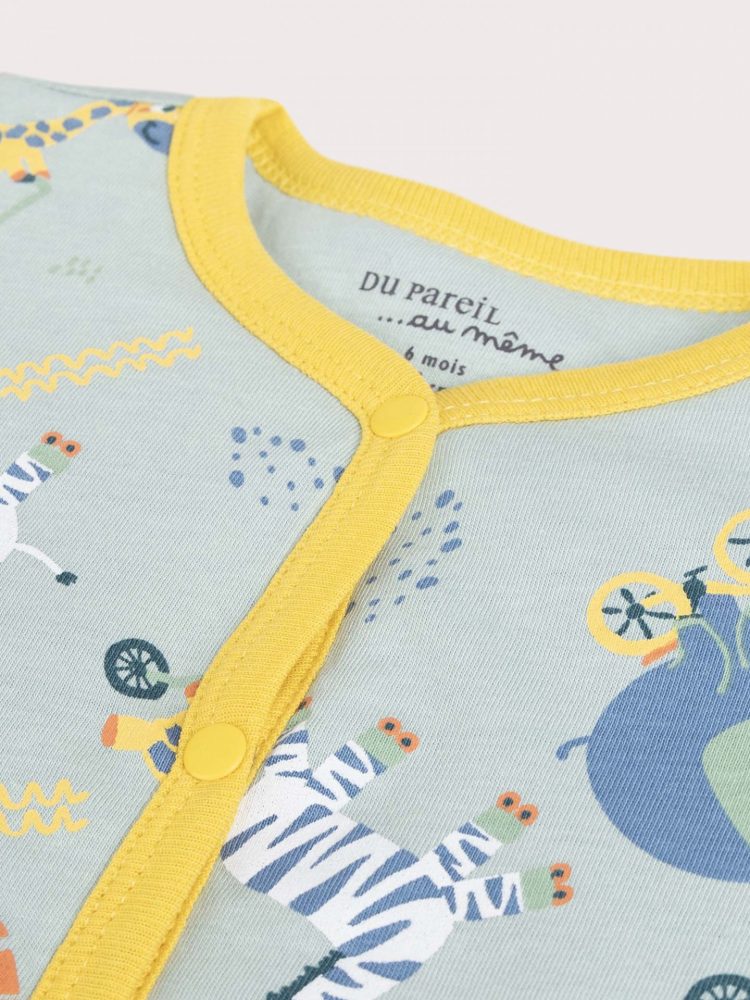 Animal pattern romper for baby boy - Du pareil Au Meme