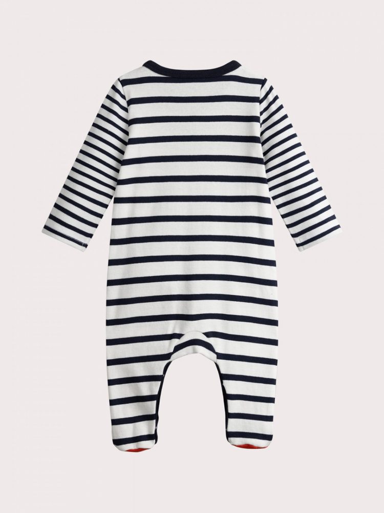 Baby boy romper with stripes - Du pareil Au Meme