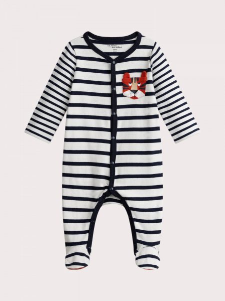 Baby boy romper with stripes - Du pareil Au Meme