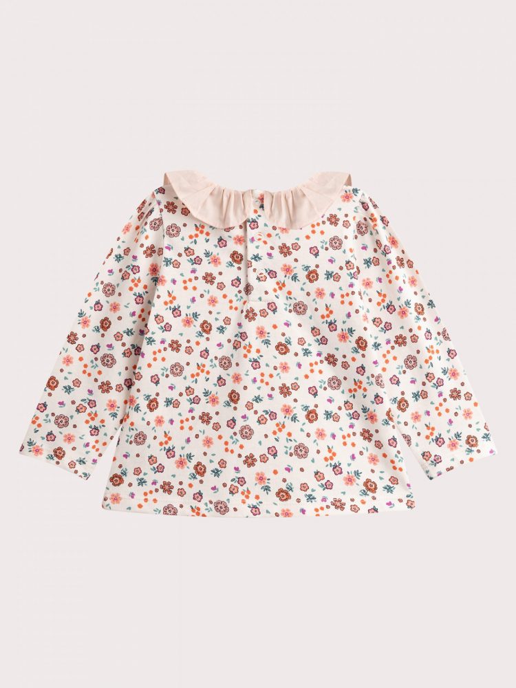 Baby girls` long sleeve floral bralette - Du pareil Au Meme