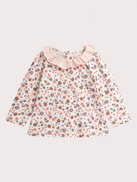 Baby girls` long sleeve floral bralette - Du pareil Au Meme