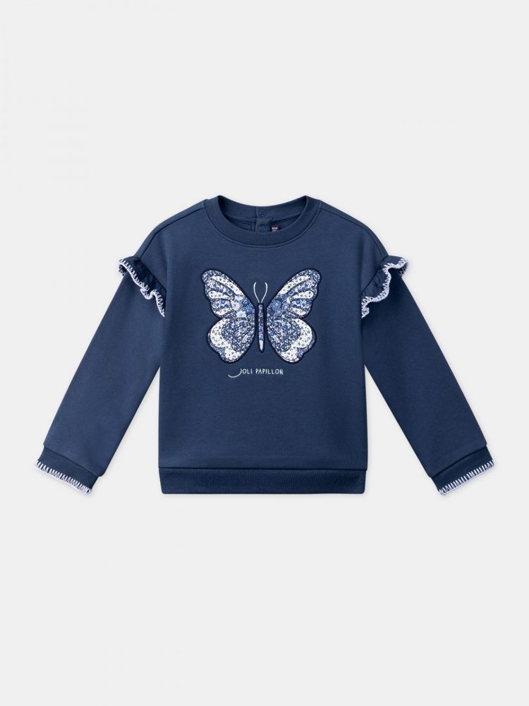 Blue sweatshirt with butterfly - Sergent Major