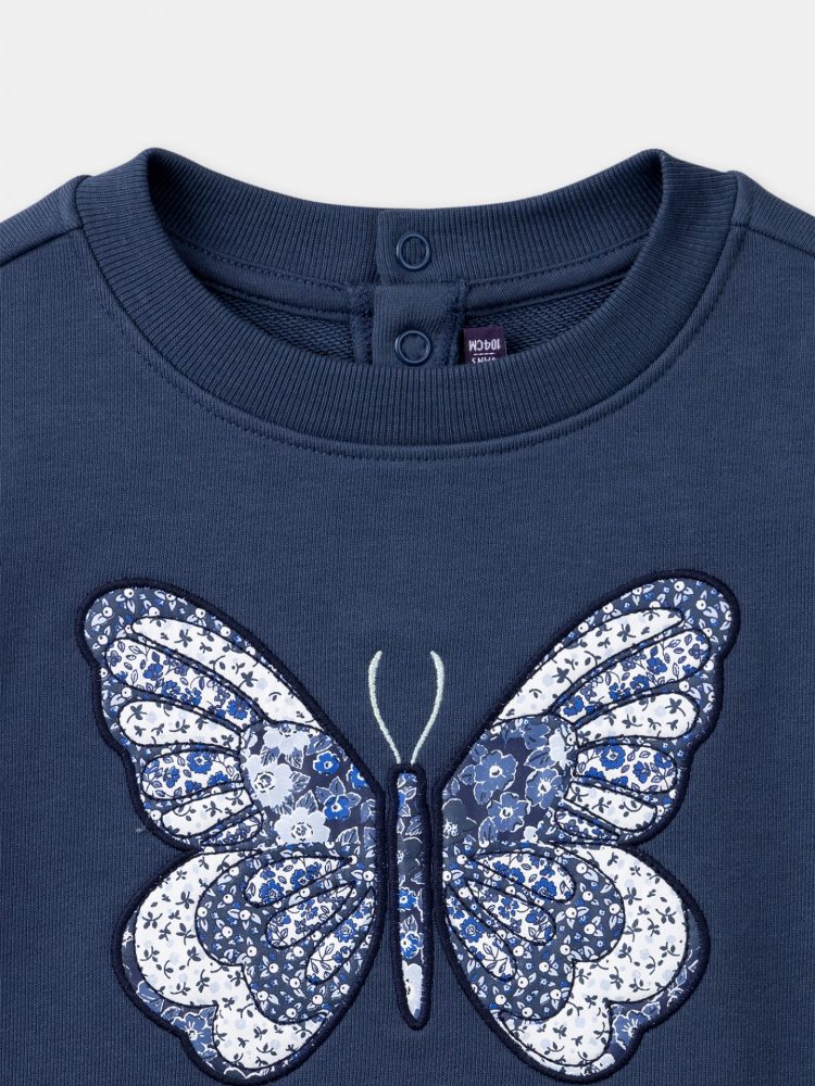 Blue sweatshirt with butterfly - Sergent Major