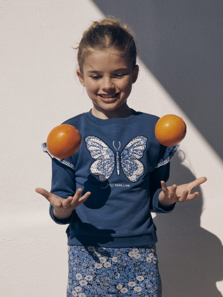 Blue sweatshirt with butterfly - Sergent Major