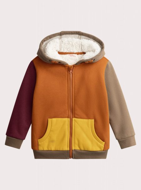 Boys' warm-lined colorblock sweatshirt - Du pareil Au Meme