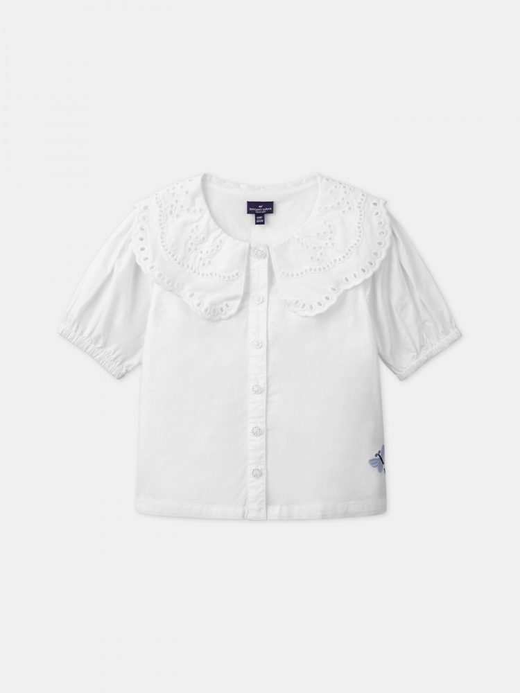 Elegant White Cotton Blouse - Sergent Major