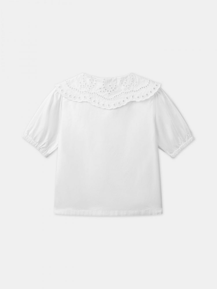 Elegant White Cotton Blouse - Sergent Major