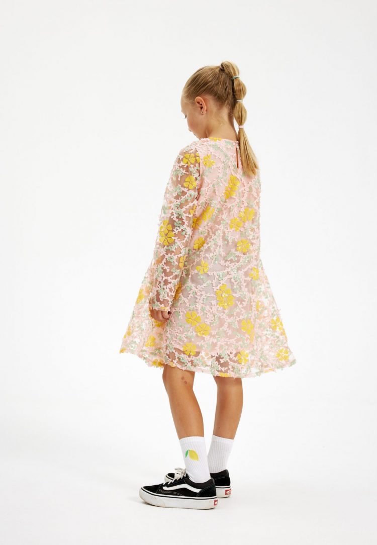 Girls` Festive Floral Sequin Dress - The New