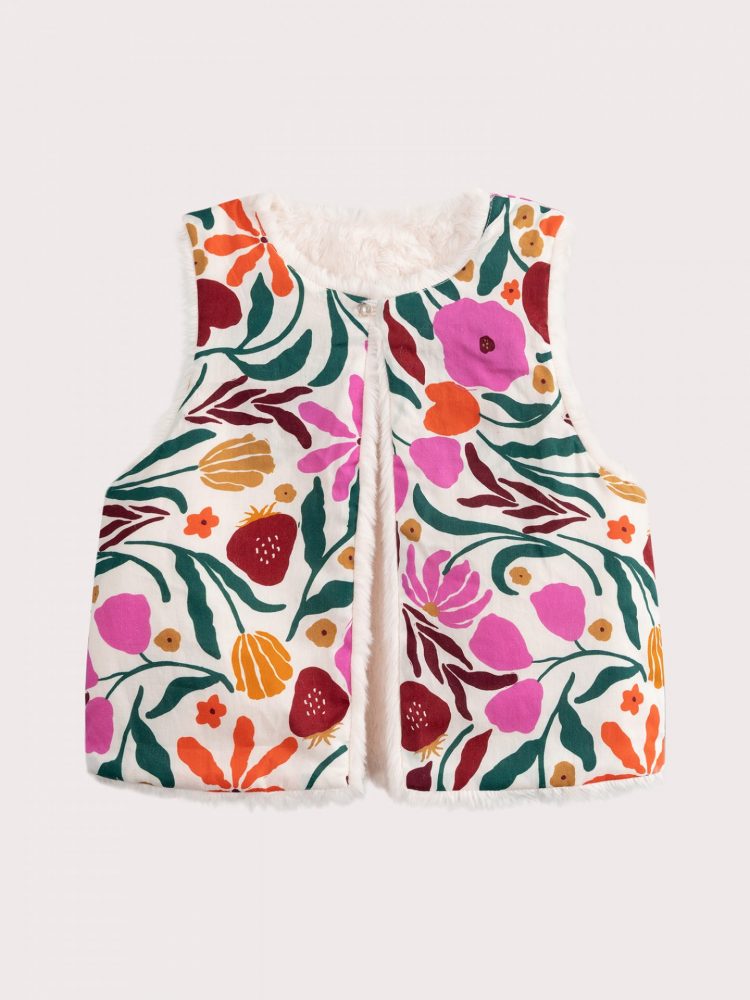 Girls' reversible sleeveless vest - Du pareil Au Meme