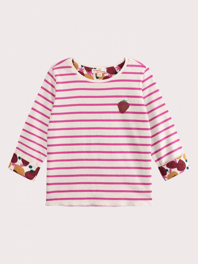 Girls` reversible strawberry tee - Du pareil Au Meme