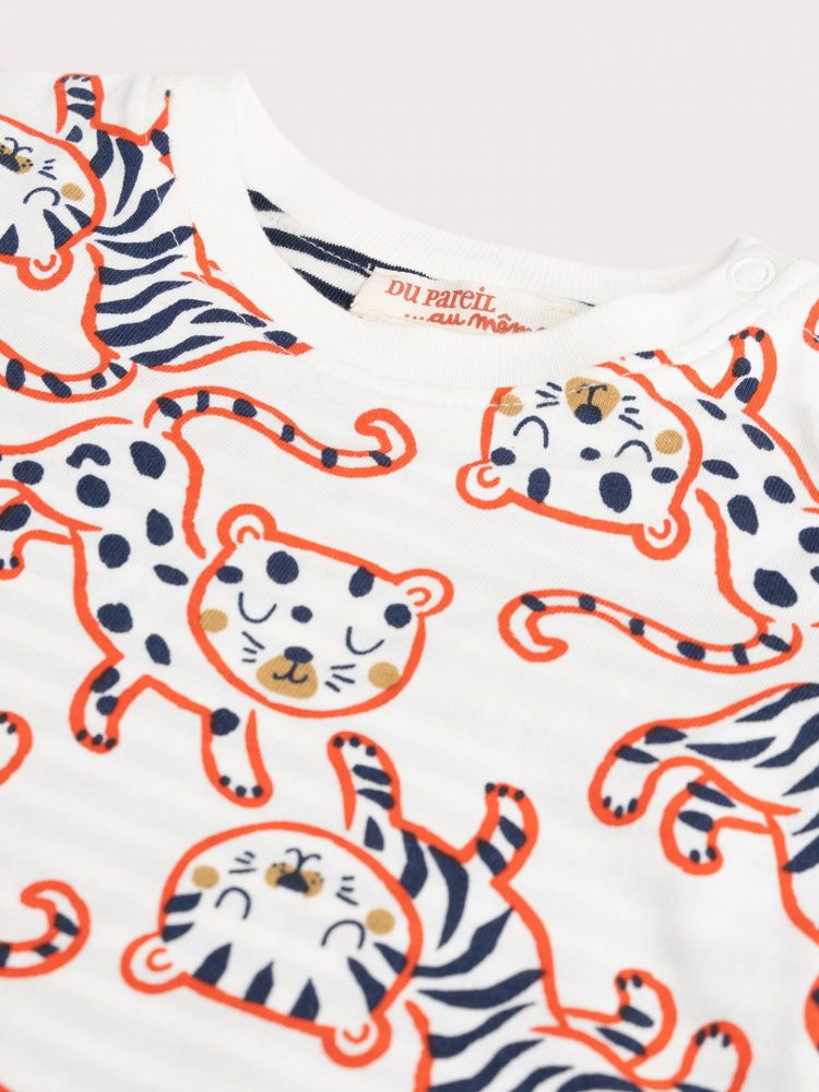 Reversible T-shirt with tigers - Du pareil Au Meme