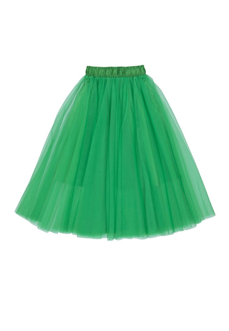 Green girls maxi tulle skirt - The New