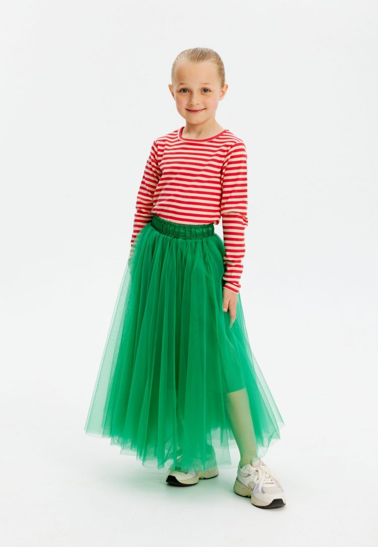 Green girls maxi tulle skirt - The New