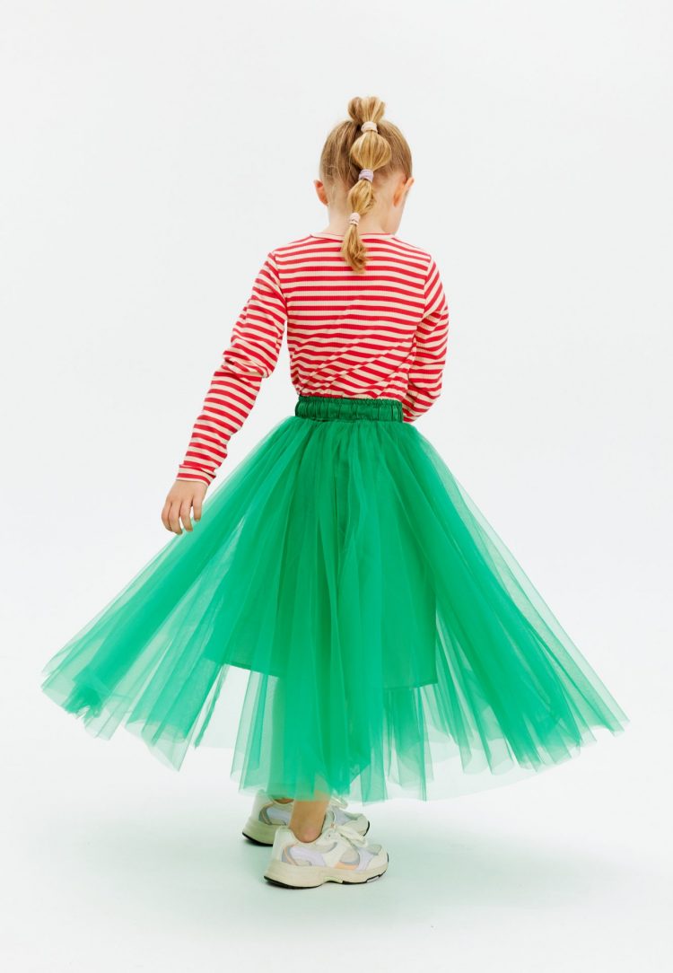 Green girls maxi tulle skirt - The New