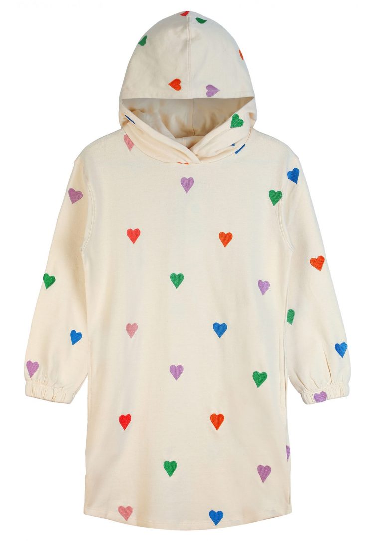 White sweatdress with hearts - The New