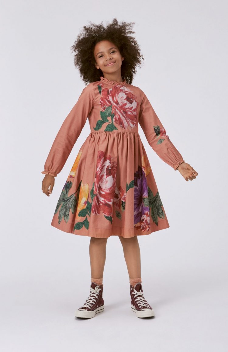 Beautiful dress with painted flowers - MOLO