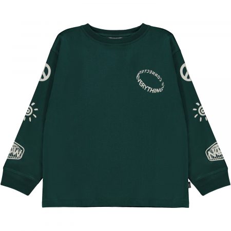 Boys dark green long sleeve t-shirt - MOLO