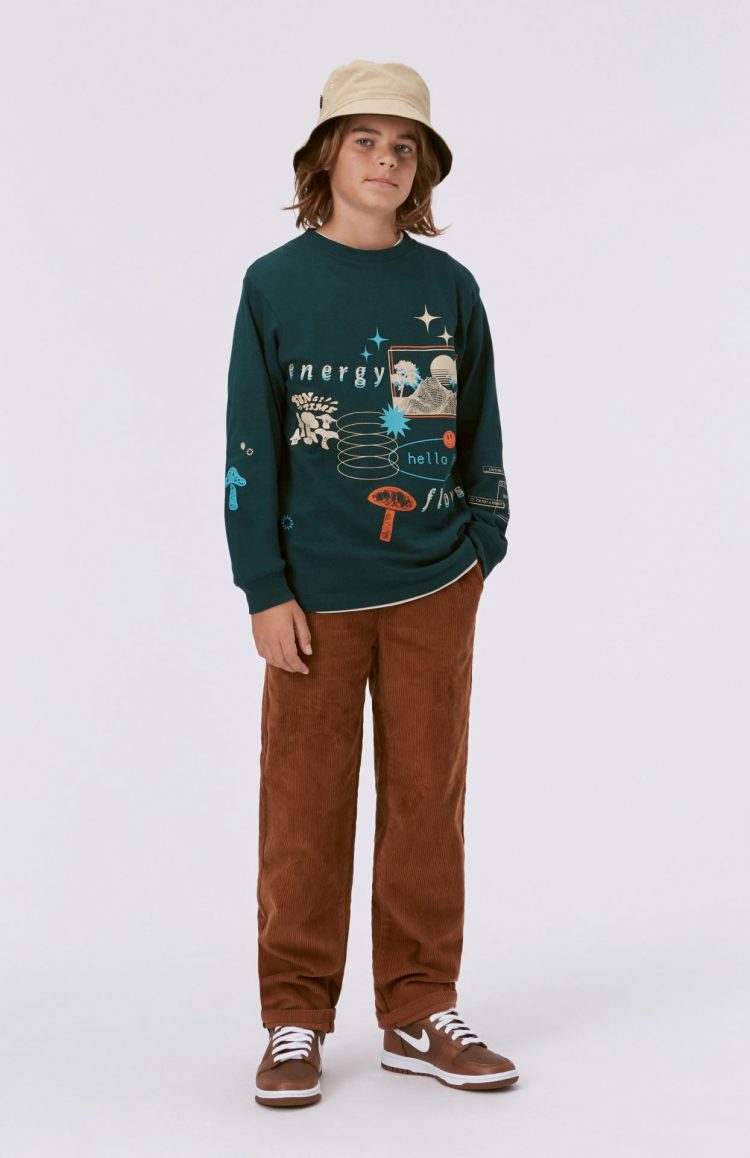 Brown classic corduroy trousers for boys - MOLO