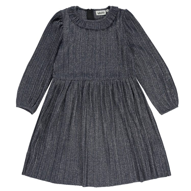 Dark blue glitter dress for girls - MOLO