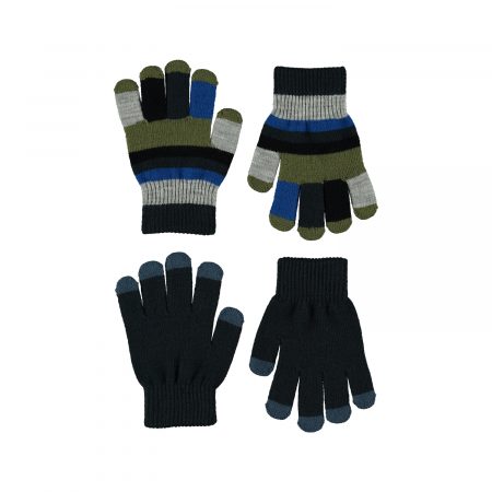 Dark blue pair knit gloves - MOLO