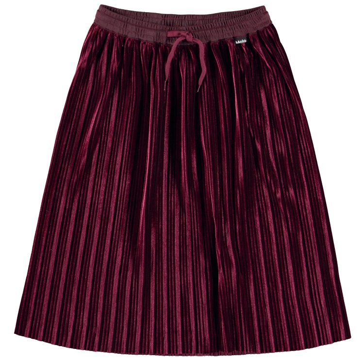 Girls dark red pleated skirt - MOLO