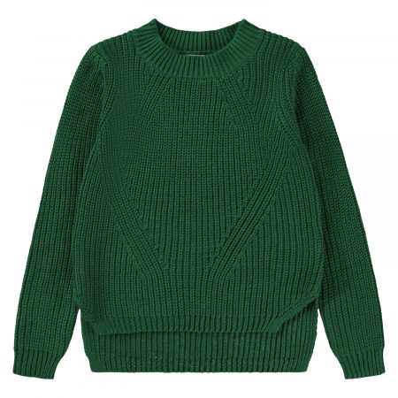 Green knit jumper for girls - MOLO