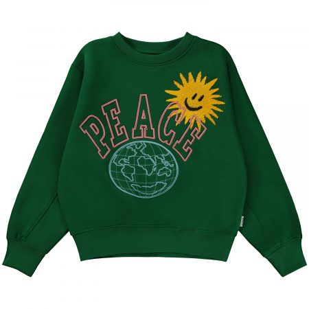 Green sweatshirt with Earth - MOLO