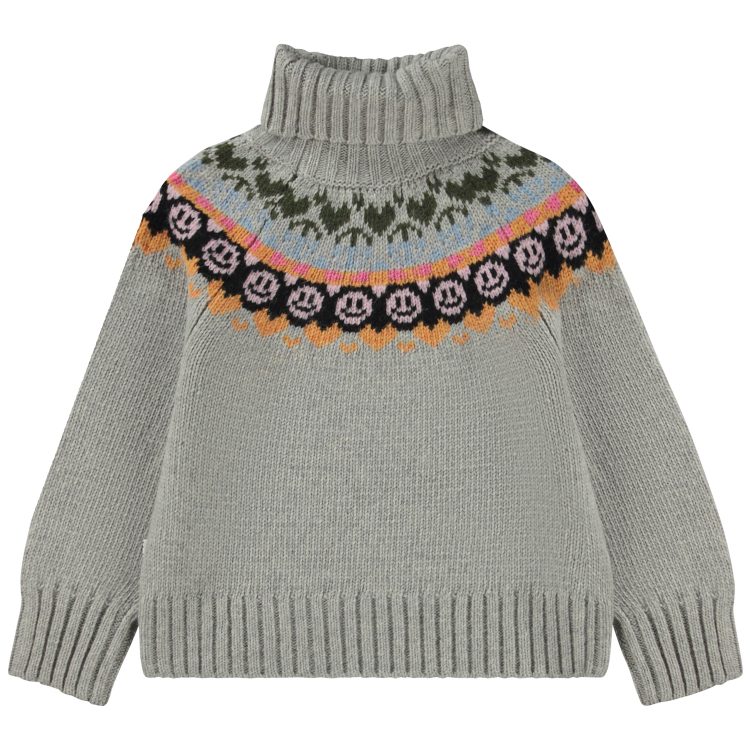 Light grey melange knit jumper - MOLO