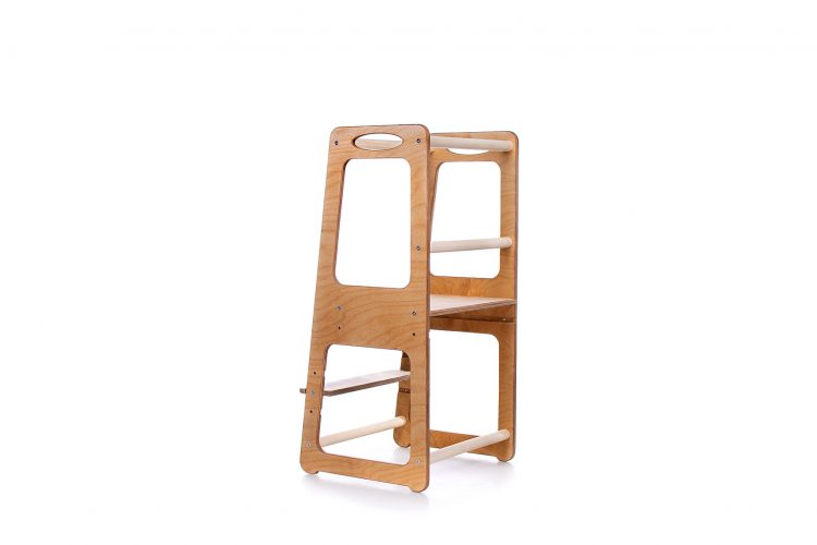 Montessori kitchen helper tower in wood - Joy of Nature