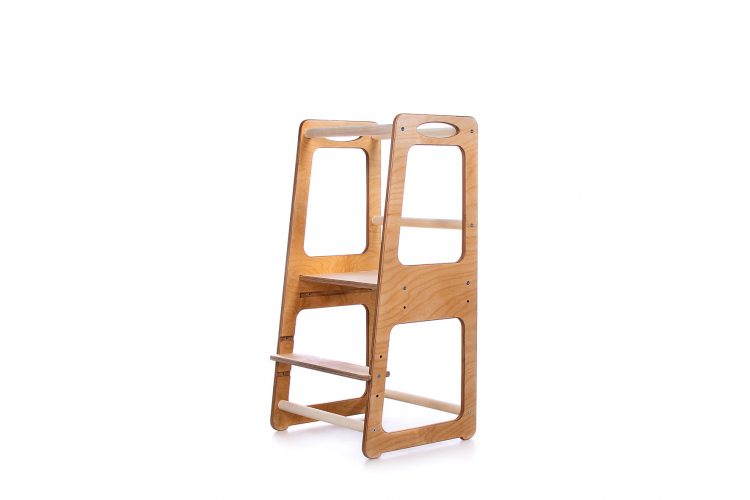 Montessori kitchen helper tower in wood - Joy of Nature