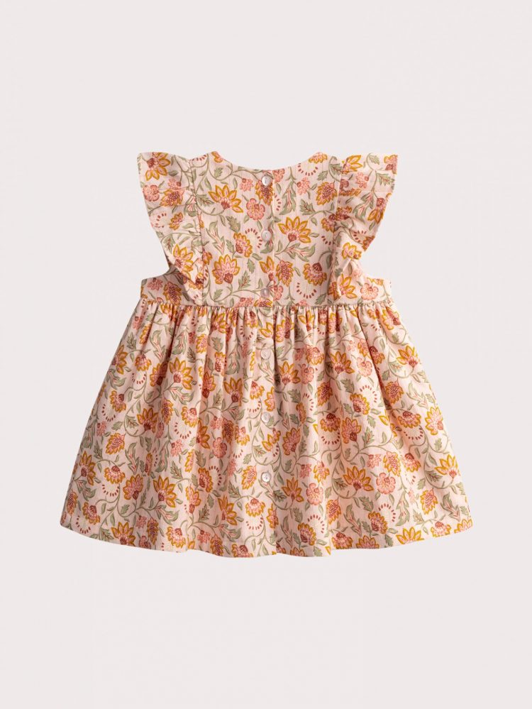 Baby pastel pink floral print dress - Du pareil Au Meme