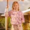 Beige denim skirt with flowers - Du pareil Au Meme