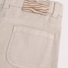 Beige girls denim pants - Du pareil Au Meme