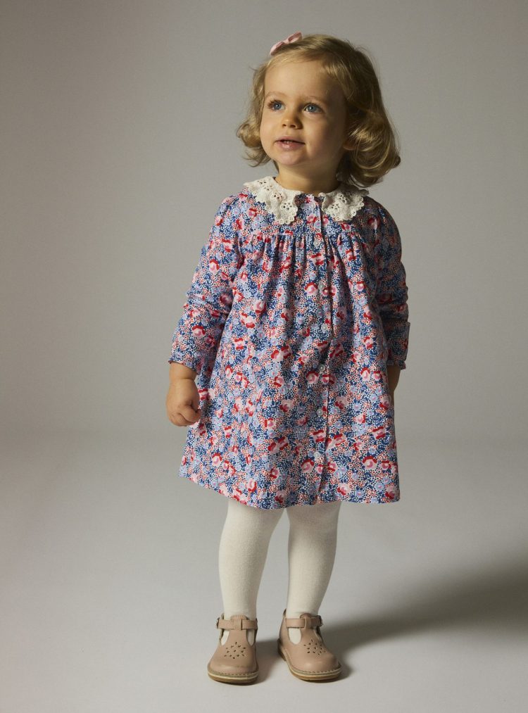 Flower printed dress for baby girls - Du pareil Au Meme