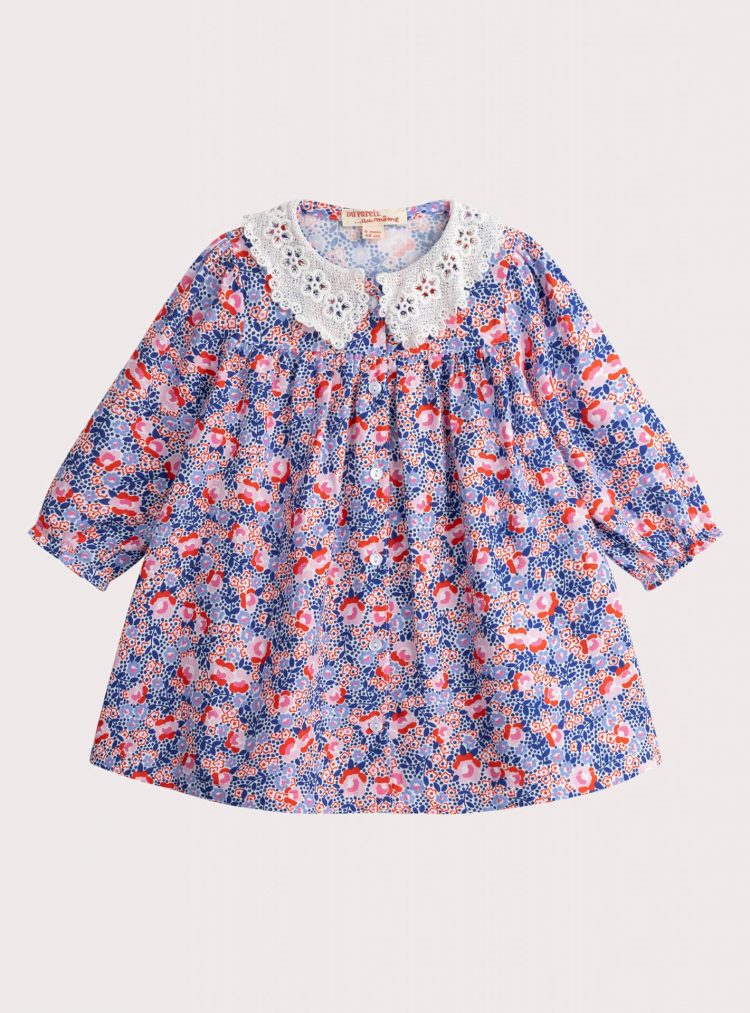Flower printed dress for baby girls - Du pareil Au Meme