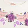 Girls white long-sleeved floral t-shirt - Du pareil Au Meme