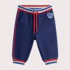 Navy blue knit trousers for baby boys - Du pareil Au Meme