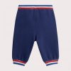 Navy blue knit trousers for baby boys - Du pareil Au Meme