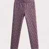 Purple girls` patterned lined trousers - Du pareil Au Meme