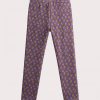 Purple girls` patterned lined trousers - Du pareil Au Meme