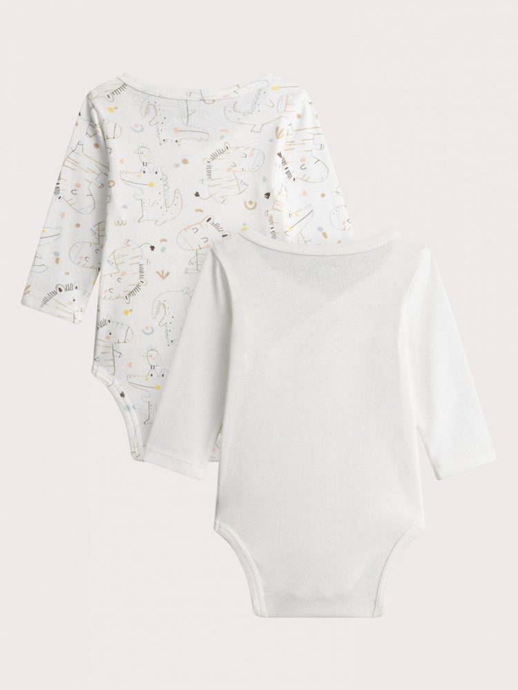 Zebra print newborn bodysuits 2pack - Du pareil Au Meme