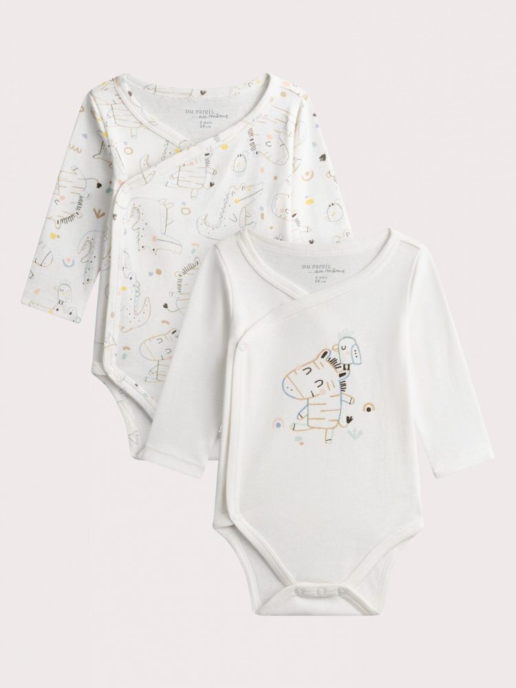 Zebra print newborn bodysuits 2pack - Du pareil Au Meme