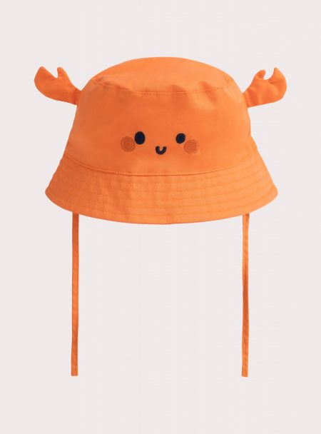 Baby orange hat with crab face - Du pareil Au Meme